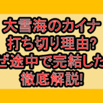 大雪海のカイナ打ち切り理由?なぜ途中で完結したか徹底解説!