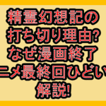 精霊幻想記の打ち切り理由?なぜ漫画終了･アニメ最終回ひどいか解説!