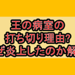 王の病室の打ち切り理由?なぜ炎上したのか徹底解説!