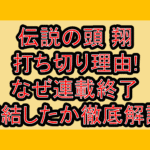 伝説の頭 翔の打ち切り理由!なぜ連載終了･完結したか徹底解説!