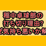 稲中卓球部の打ち切り理由?なぜ気持ち悪いか解説!