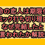 運命の恋人は期限付きコミック打ち切り理由?なぜ完結したと言われたか解説!