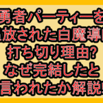 勇者パーティーを追放された白魔導師、Sランク冒険者に拾われる打ち切り理由?なぜ完結したと言われたか解説!