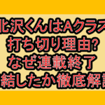 北沢くんはAクラス打ち切り理由?なぜ連載終了･完結したか徹底解説!