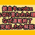 鉄血キュッヒェ打ち切り言われた理由?なぜ連載終了･完結したか解説!