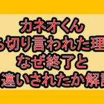 カネオくん打ち切り言われた理由?なぜ終了と勘違いされたか解説!