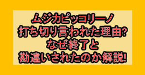 ムジカピッコリーノ打ち切り言われた理由?なぜ終了と勘違いされたのか解説!