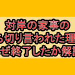 対岸の家事の打ち切り言われた理由?なぜ終了したか解説!
