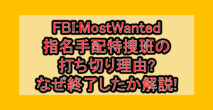 FBI:MostWanted指名手配特捜班の打ち切り理由?なぜ終了したか徹底解説!