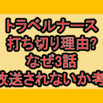 トラベルナース打ち切り理由?なぜ3話再放送されないか考察!