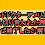 グッドドクターアメリカ版の打ち切り言われた理由?なぜ終了したか解説!