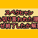 スベクヒャン打ち切り言われた理由?なぜ終了したか解説!