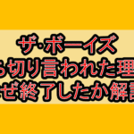 ザ･ボーイズ打ち切り言われた理由?なぜ終了したか徹底解説!