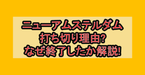 ニューアムステルダム打ち切り理由?なぜ終了したか徹底解説!