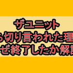 ザユニット打ち切り言われた理由?なぜ終了したか徹底解説!