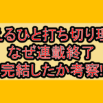 みえるひと打ち切り理由!なぜ連載終了･完結したか考察!
