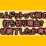 コムドットって何の打ち切り理由?なぜ終了したか考察!