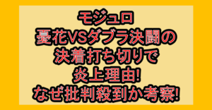 モジュロ憂花VSダブラ決闘の決着が打ち切り炎上理由!なぜ批判殺到か考察!