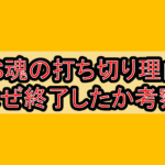 VS魂の打ち切り理由!なぜ終了したか考察!