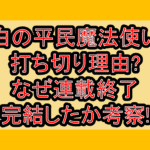 白の平民魔法使い打ち切り理由?なぜ連載終了･完結したか考察!