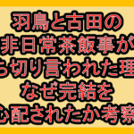 羽鳥と古田の非日常茶飯事が打ち切り言われた理由!なぜ完結を心配されたか考察!