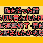 猫を拾った話打ち切り言われた理由?なぜ連載終了･完結を心配されたか考察!