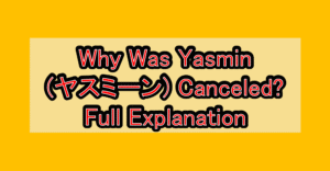 Why Was Yasmin (ヤスミーン) Canceled? Full Explanation