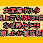 大泥棒ポルタ炎上打ち切り理由!なぜ静かに!!!!完結したか徹底解説!