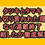 タツキとタマキ打ち切り言われた理由?なぜ連載終了･完結したか徹底解説!
