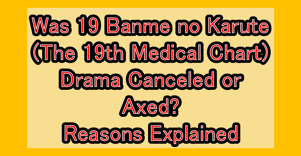 Was 19 Banme no Karute (The 19th Medical Chart) Drama Canceled or Axed? Reasons Explained