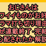 おじさんはカワイイものがお好きドラマ打ち切り理由?なぜ連載終了･完結を心配されたか解説!
