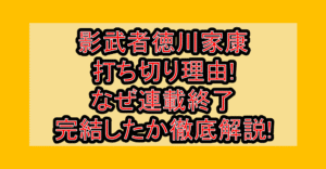 影武者徳川家康の打ち切り理由!なぜ連載終了･完結したか徹底解説!