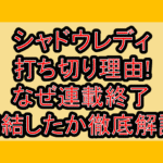 シャドウレディ打ち切り理由!なぜ連載終了･完結したか徹底解説!