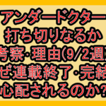 アンダードクター(アンドク)打ち切りなるか考察･理由(9/2週)!なぜ連載終了･完結を心配されるのか?