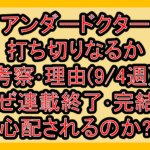 アンダードクター(アンドク)打ち切りなるか考察･理由(9/4週)!なぜ連載終了･完結を心配されるのか?