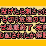 投げたら刺さった打ち切り危機の理由!なぜ連載終了･完結を心配されたか解説!