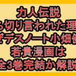 力人伝説打ち切り言われた理由?なぜデスノート小畑健の若貴漫画は全3巻完結か解説!