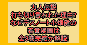 力人伝説打ち切り言われた理由?なぜデスノート小畑健の若貴漫画は全3巻完結か解説!